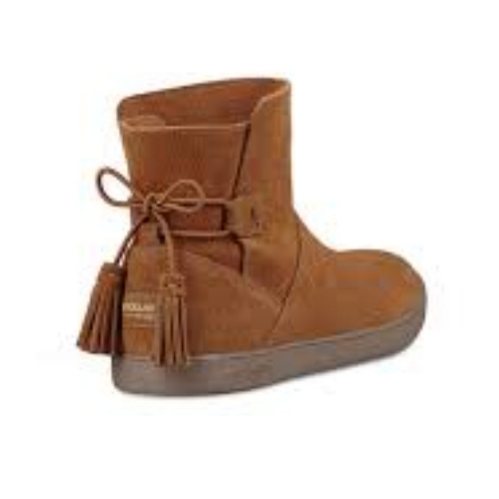 Koolaburra Ugg boots Skyller ankle booties unlined brown suede tassel 7 …